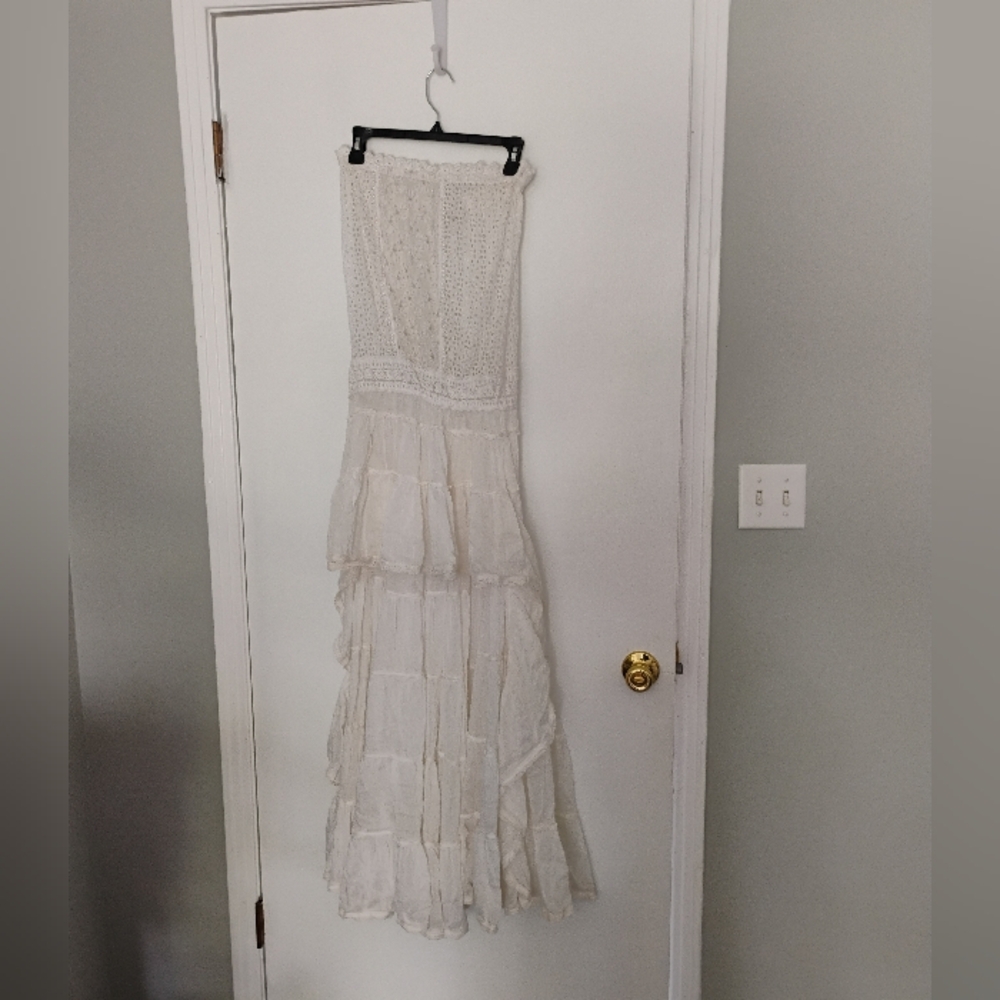 Sunday St. Tropez Strapless High Low Coverup Dress